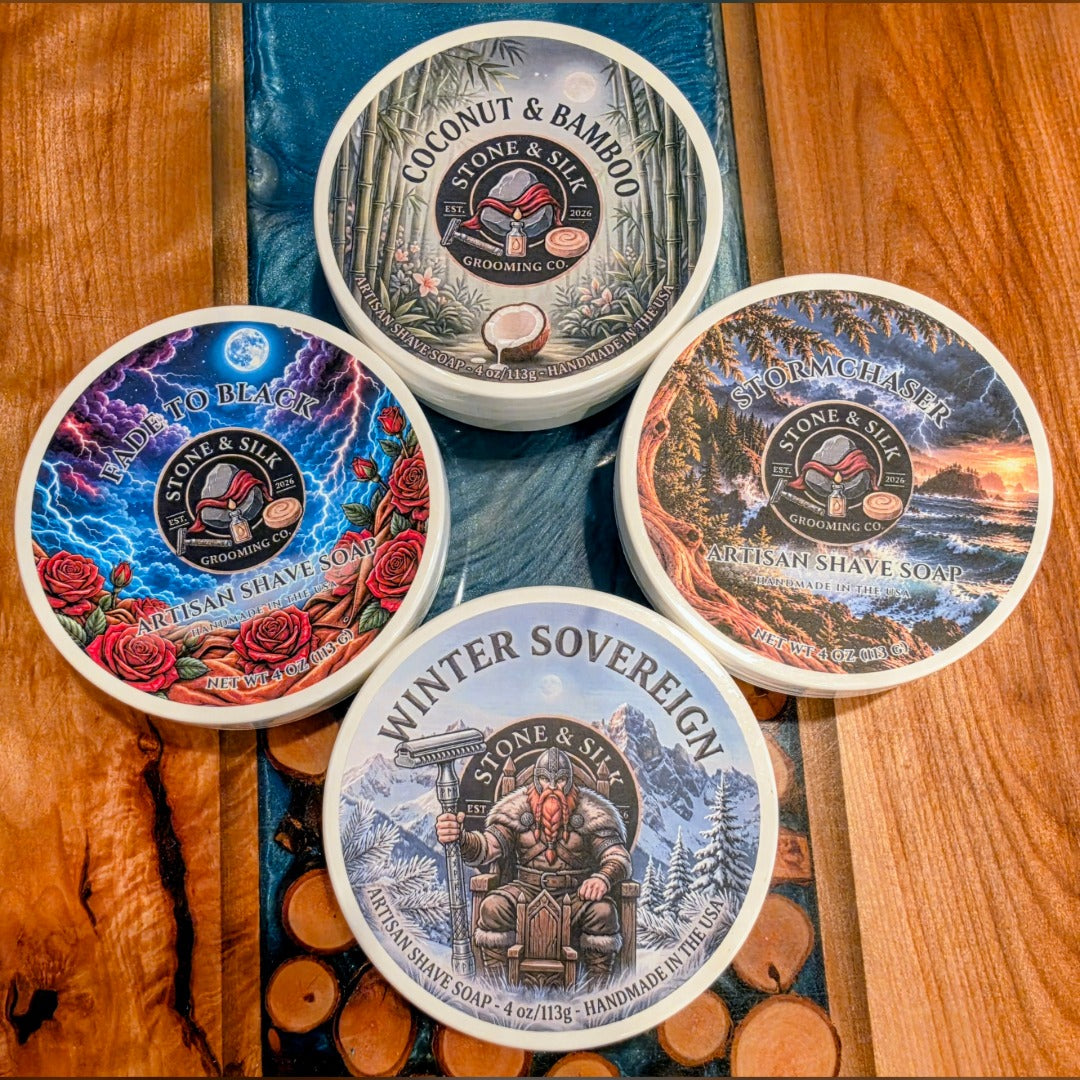 Artisan Shave Soaps by Stone & Silk Grooming