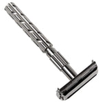 Parker 22R gunmetal long-handle butterfly safety razor