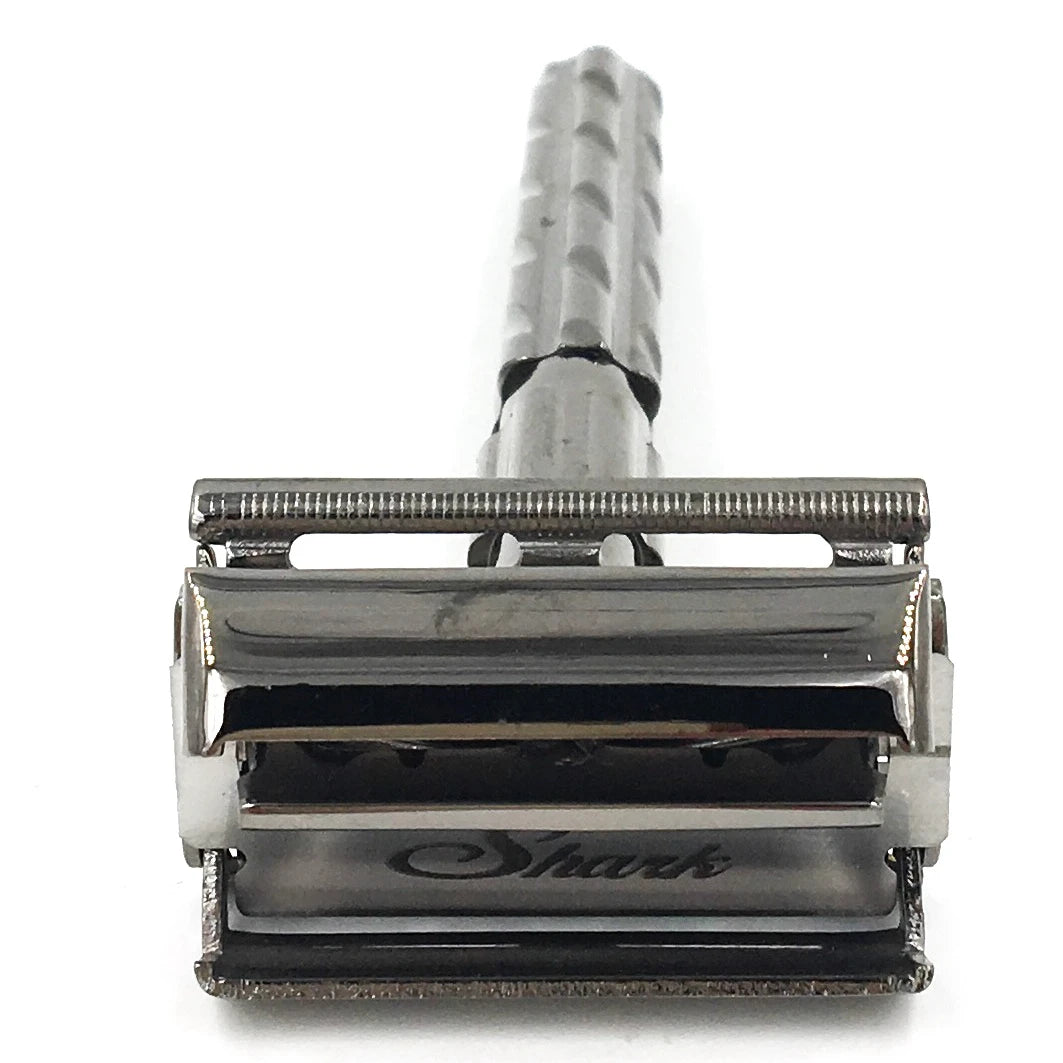 Parker 22R gunmetal butterfly safety razor, alternate view