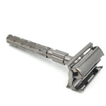 Parker 22R gunmetal safety razor, detail view