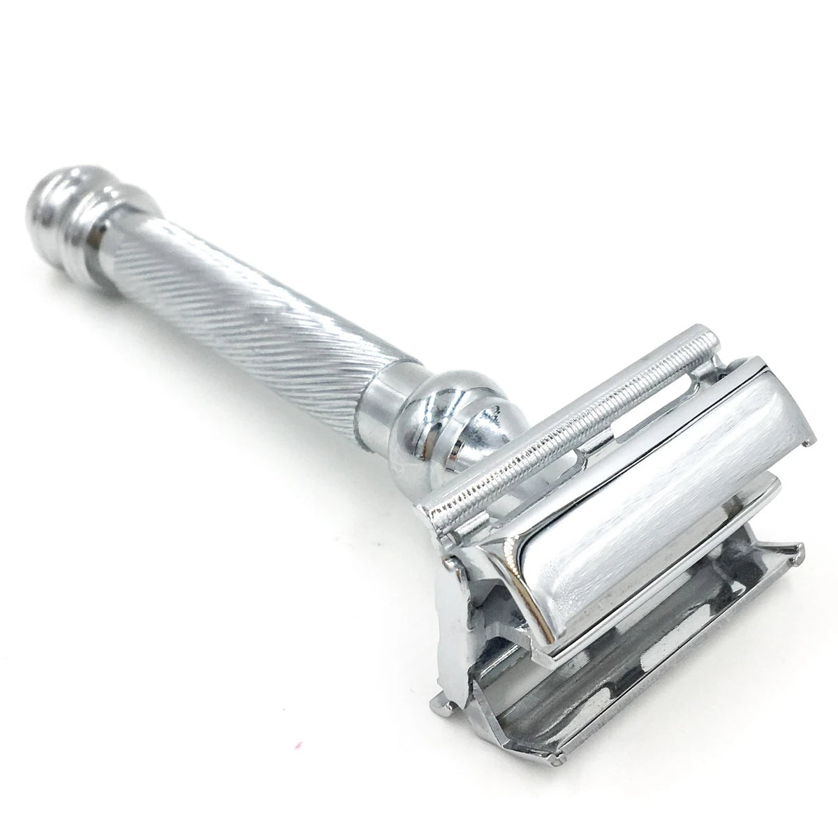 Parker 99R chrome butterfly safety razor, alternate view